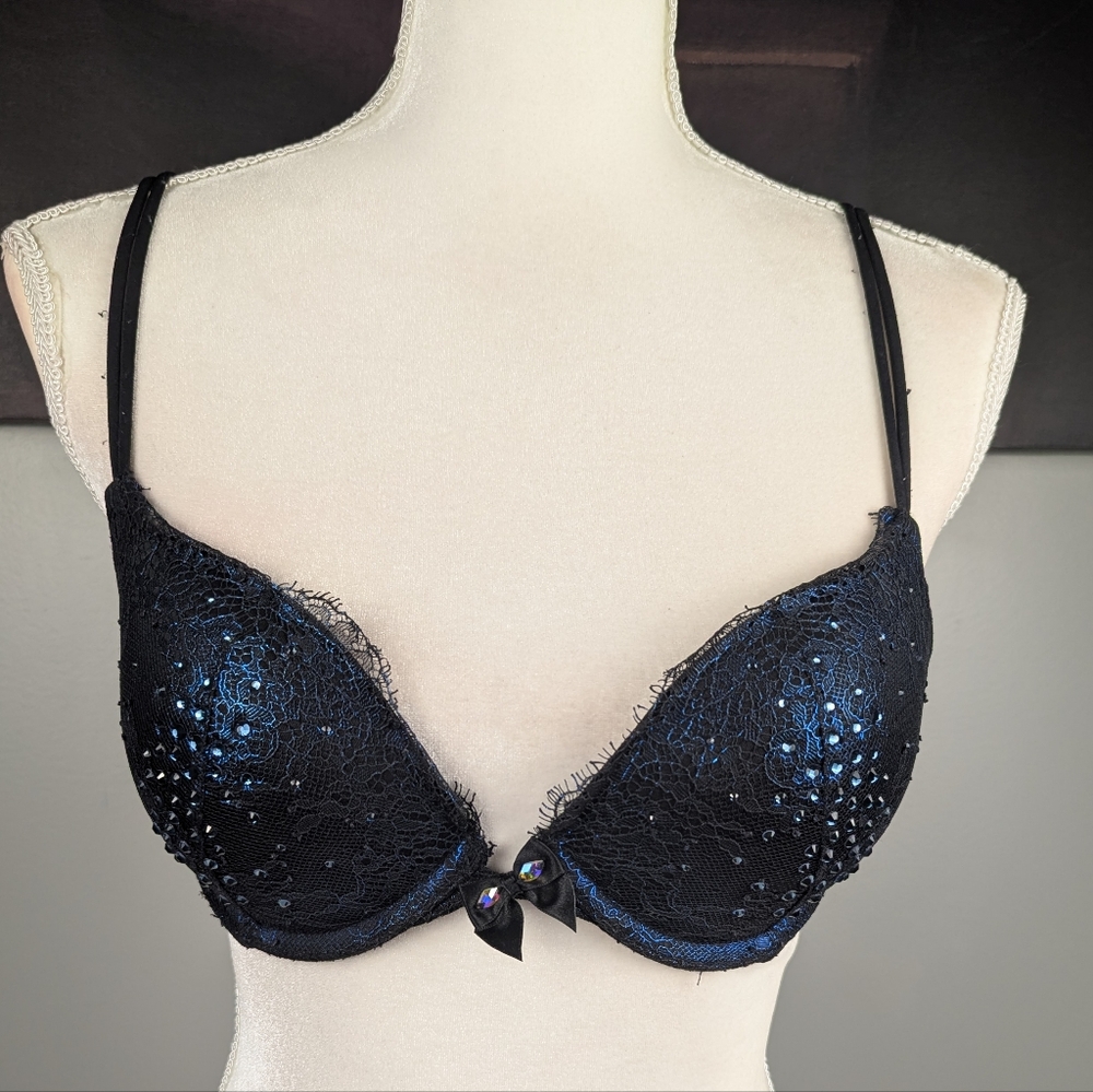 2014 Runway Bra Victoria's Secret Blue Bedazzled
